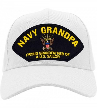 Baseball Caps US Navy Grandpa - Proud Grandfather of a US Sailor Hat/Ballcap Adjustable One Size Fits Most - White - CX18KAGX...