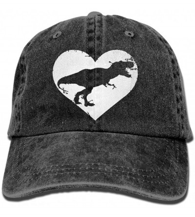 Baseball Caps Denim Baseball Cap Funny Cute T Rex Dinosaur Heart Men Golf Hats Adjustable Baseball Hat - Black - CP18D2AYGEC ...