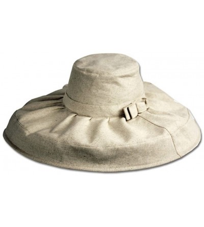 Sun Hats Natural Cotton Floppy Hat - White - CS11JYRLEQV $16.44