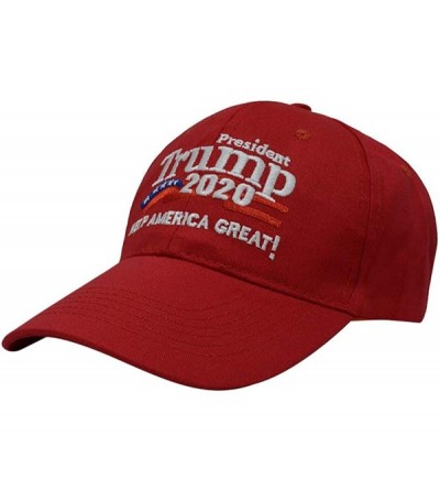Baseball Caps Trump 2020 Hat & Flag Keep America Great Campaign Embroidered/Printed Signature USA Baseball Cap - Red Star - C...