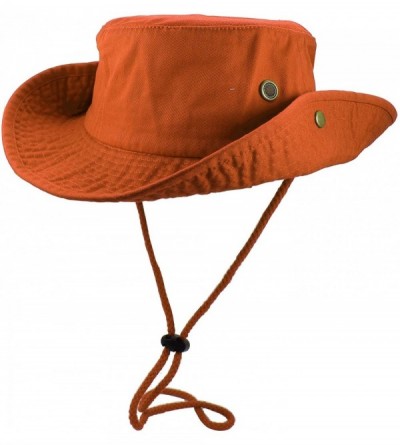 Sun Hats 100% Cotton Stone-Washed Safari Booney Sun Hats - Orange - CT18HXANX7M $23.41