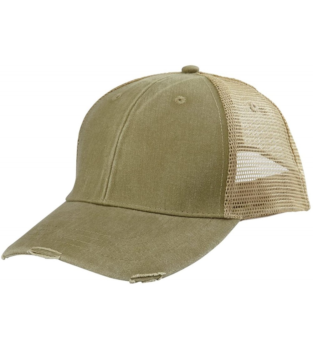 Baseball Caps Durable Structured Ollie Cap - Khaki/ Tan - CG11V8X4IBH $11.25
