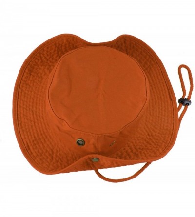 Sun Hats 100% Cotton Stone-Washed Safari Booney Sun Hats - Orange - CT18HXANX7M $10.47