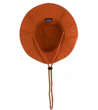 Sun Hats 100% Cotton Stone-Washed Safari Booney Sun Hats - Orange - CT18HXANX7M $10.47