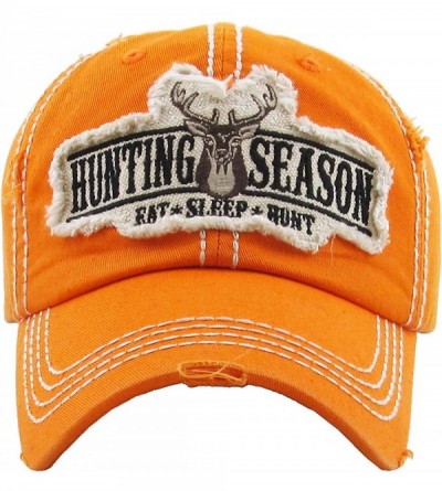 Baseball Caps Outdoor Hunting Tactical Distressed Baseball Cap Dad Hats Adjustable Unisex - (5.1) Orange Hunting Season - CX1...