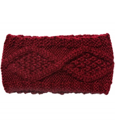 Cold Weather Headbands 3 Pack Womens Winter Knit Headband & Hairband Ear Warmer & Beanies - 1 Pack - Wine - C5180R7SNZK $16.92
