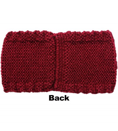 Cold Weather Headbands 3 Pack Womens Winter Knit Headband & Hairband Ear Warmer & Beanies - 1 Pack - Wine - C5180R7SNZK $8.12
