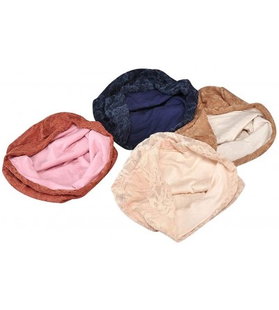 Skullies & Beanies Womens Cotton Beanie Lace Turban Soft Sleep Cap Chemo Hats Fashion Slouchy Hat - 2 Pack-10 - CJ192ZZA48Y $...