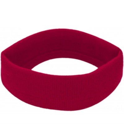 Headbands USA Made Stretch Headband - Red - C91885W7C2W $25.93