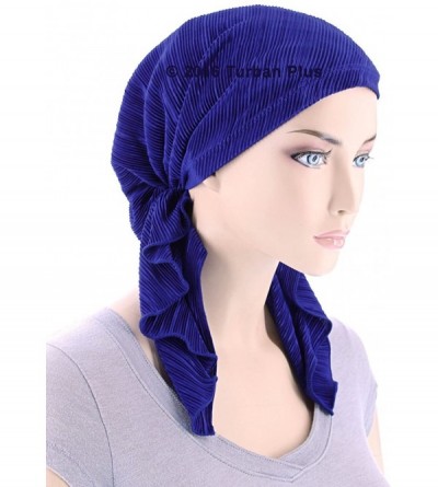 Headbands Bella Scarf Plisse Chemo Hat Turban Head Scarves Pre-Tied Headwear Bandana Tichel for Cancer - C712H3RA0RB $18.84