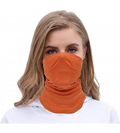 Balaclavas Summer Neck Gaiter Scarf- Cooling Cycling Mask- Breathable Fishing Mask Face Bandana - Orange - C8198O4Y4RO $13.22