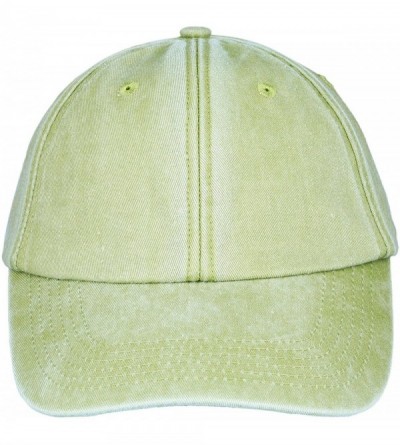 Baseball Caps Mesh Baseball Cap- Unisex Plain Washed Cotton Twill Vintage Adjustable Summer Trucker Hat - Light Green - C018G...