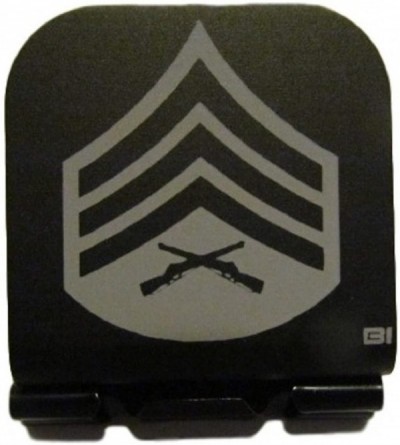 Baseball Caps USMC Sergeant Stripes Laser Etched Hat Clip Black - CS17YK88I22 $11.86