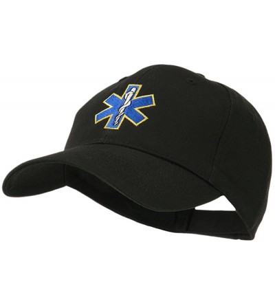 Baseball Caps Star of Life Embroidery Cap - Black - C111FITSUUH $25.24