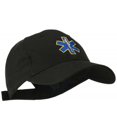 Baseball Caps Star of Life Embroidery Cap - Black - C111FITSUUH $25.24