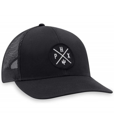 Baseball Caps Phoenix Hat - PHX Trucker Hat Baseball Cap Snapback Golf Hat (Black) - CQ18S236KLK $21.95