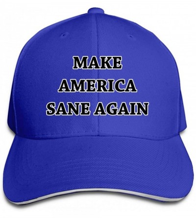 Baseball Caps Make America Sane Again The Latest Unisex Adult Adjustable Solid Color Cap Truck Driver Hat - Blue - C618O5EA87...