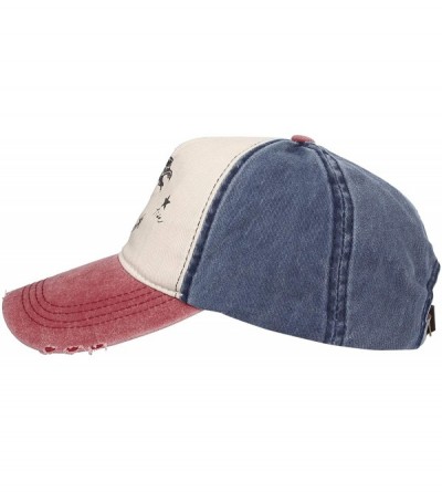 Baseball Caps Vintage Cotton Ball Cap Distressed Trucker Dad Hat Strapback KZ10034 - Wine - CS18OREWKNK $12.19