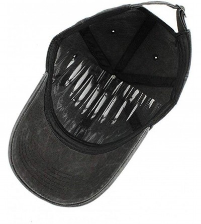 Baseball Caps Women's I'm Thinking Baseball Caps Adjustable Denim Summer Vintage Dad Hats - Black - C118QMHNCR6 $13.20