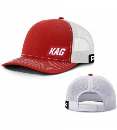 Baseball Caps Trump Hat KAG 2020 Back Mesh- Trump 2020 Hat - Red Front / White Mesh - CG18X96XO0E $19.37