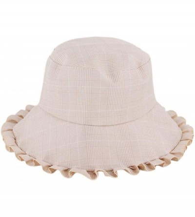 Bucket Hats Women Girls Cotton Leopard Print Reversible Bucket Hat Summer Double Sides Packable Hat for Outdoor Travel - CE18...