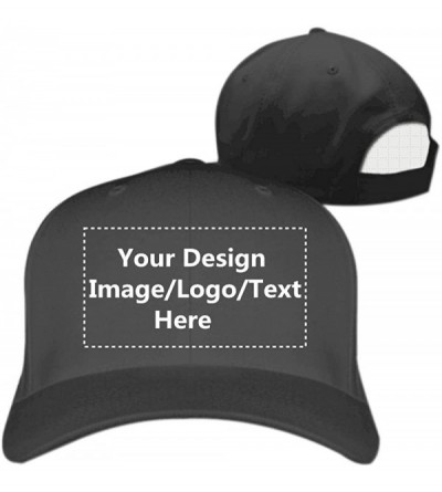 Baseball Caps Customize Your Own Design Text Photos Logo Adjustable Hat Hiphop Hat Baseball Cap - Black - CZ18L86ZDCA $10.60