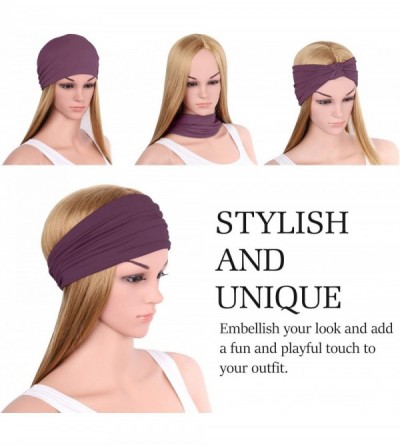 Headbands Versatile Multi Style Breathable Microfiber - Purple - CP18RQT6KN5 $11.65