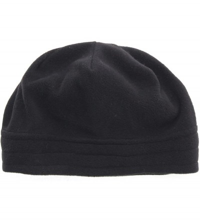 Skullies & Beanies Women's Solid Fleece Beanie Hat - Black - CP11HV8N5G7 $15.56
