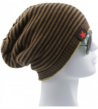 Skullies & Beanies Warm Hat Mens Winter Fashion Knit Slouchy Outdoor Beanie Lightweight Skull Cap - Beige - C612LW4BULR $9.36