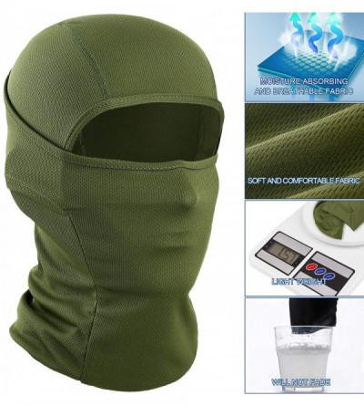 Balaclavas Balaclava - Breathable Face Mask Sun UV Protection for Motorcycle - Deep Green - CQ192ZHG7U6 $15.67