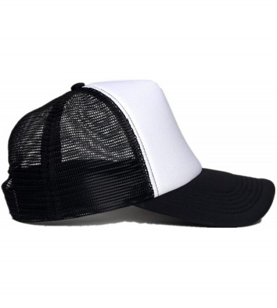 Baseball Caps Personalized Snapback Trucker Hats Custom Unisex Mesh Outdoors Baseball Caps - Black - CE18ECZ3238 $14.38