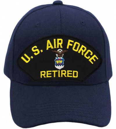 Baseball Caps US Air Force Retired Hat/Ballcap Adjustable One Size Fits Most - Navy Blue - CR18QYHSYHT $23.61