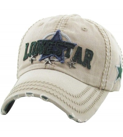 Baseball Caps Lonestar Collection Big T Western Dallas Houston Hats Vintage Distressed Baseball Cap Dad Hat Adjustable - CS18...