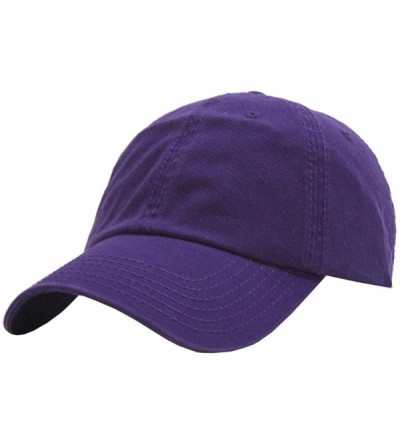 Baseball Caps Classic Washed Cotton Twill Low Profile Adjustable Baseball Cap - Purple - CR12EL7HMYB $9.15