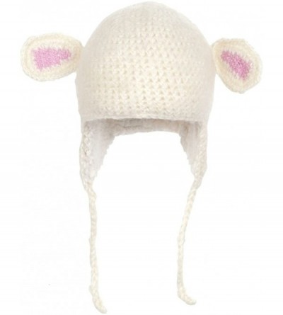 Skullies & Beanies Animal World - Lamb Kids Peruvian Crochet Hat White - C5110PHVYM3 $20.88