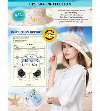 Sun Hats Packable Cotton Gardening Sun Hat for Women SPF Protection Neck Shade Chin Strap 56-58cm - Beige_99034 - CL18D0Z3LSS...