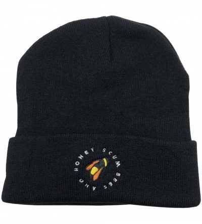 Skullies & Beanies CZZYTPKK Golf Wang Warm Winter Hat Knit Beanie Skull Cap Bee Embroidered Soft Headwear Black - C418800YUX7...