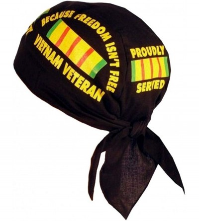 Skullies & Beanies Skull Cap Biker Caps Headwraps Doo Rags - Proud Vietnam Veteran - CI12ELHMQ8D $10.83