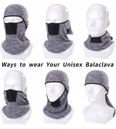 Balaclavas Winter Balaclava - Fleece Motorcycle Skull Full Face Mask Thermal Windproof Ski Head Hood for Men and Women - CF18...