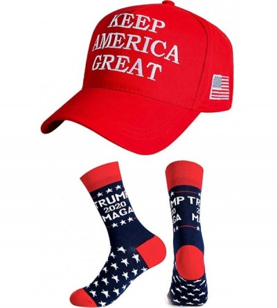 Baseball Caps Donald Trump Make America Great Again Hat MAGA USA Cap with 2020 Socks - 45 Kag Hat Socks - C618QHUK50C $14.57