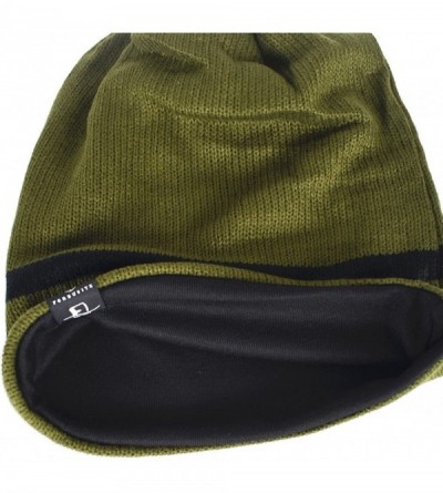 Skullies & Beanies Mens Slouchy Beanie Knit Skull Cap Long Baggy Hip-hop Winter Summer Hat B305 - Stripe-green - CW12OBC1X2R ...