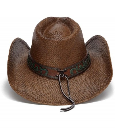 Cowboy Hats Women's Mizzie Turquoise Gem Leaf Print Western Hat - C618OOAQLDK $53.70