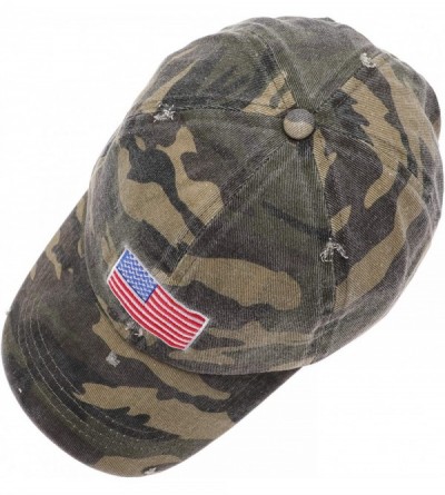 Baseball Caps Baseball Dad Hat Vintage Washed Cotton Low Profile Embroidered Adjustable Baseball Caps - Usa Flag - Camouflage...