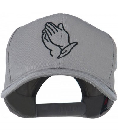 Baseball Caps Praying Hands Embroidered Cap - Grey - CB11IH3JP69 $24.48