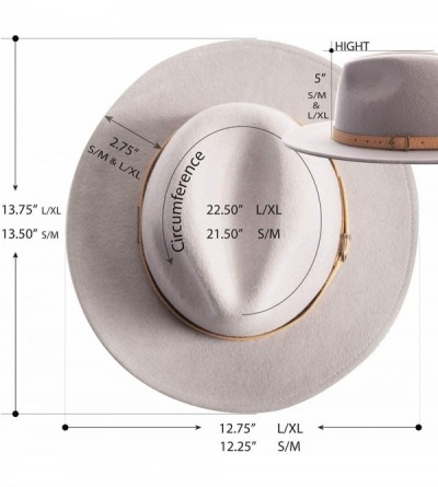 Fedoras Fedora Wool Felt Wide Brim Hats with Bow Trim - Gray - C318AT2NET7 $23.16