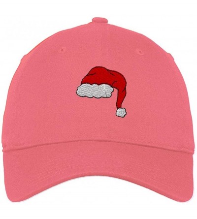Baseball Caps Custom Soft Baseball Cap Santa Hat Embroidery Dad Hats for Men & Women - Coral - CY18SLZIGTZ $16.79