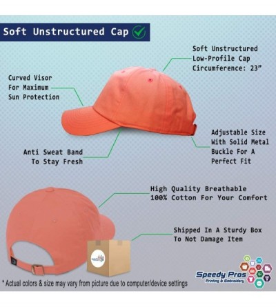 Baseball Caps Custom Soft Baseball Cap Santa Hat Embroidery Dad Hats for Men & Women - Coral - CY18SLZIGTZ $16.79