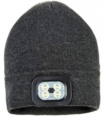 Skullies & Beanies Men's Bluetooth Beanie Hat Winter LED Music Hat Built-in Stereo Speaker & Mic - A+deep Grey - CV1938KQH2O ...