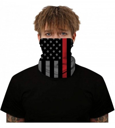 Balaclavas Camouflage American Flag Print Balaclava Bandana Neck Gaiter Scarf Headband - Grey Black American Flag - CH197WL30...