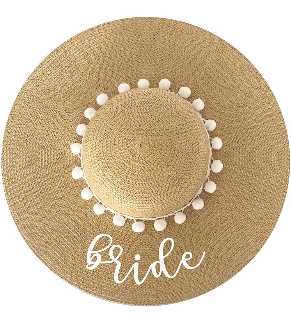 Sun Hats Bride-Floopy-Hat - Natural/White - C218EZDRR2R $20.04
